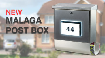 Innovative Burg-Wächter Malaga Post Box with Solar Powered Illuminated Number